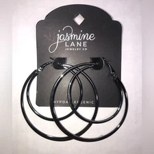JASMINE LANE Double Hoop Earrings NEW NWT