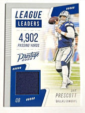 DAK PRESCOTT Cowboys 2020 Panini Prestige League Leaders PLAYER WORN JERSEY