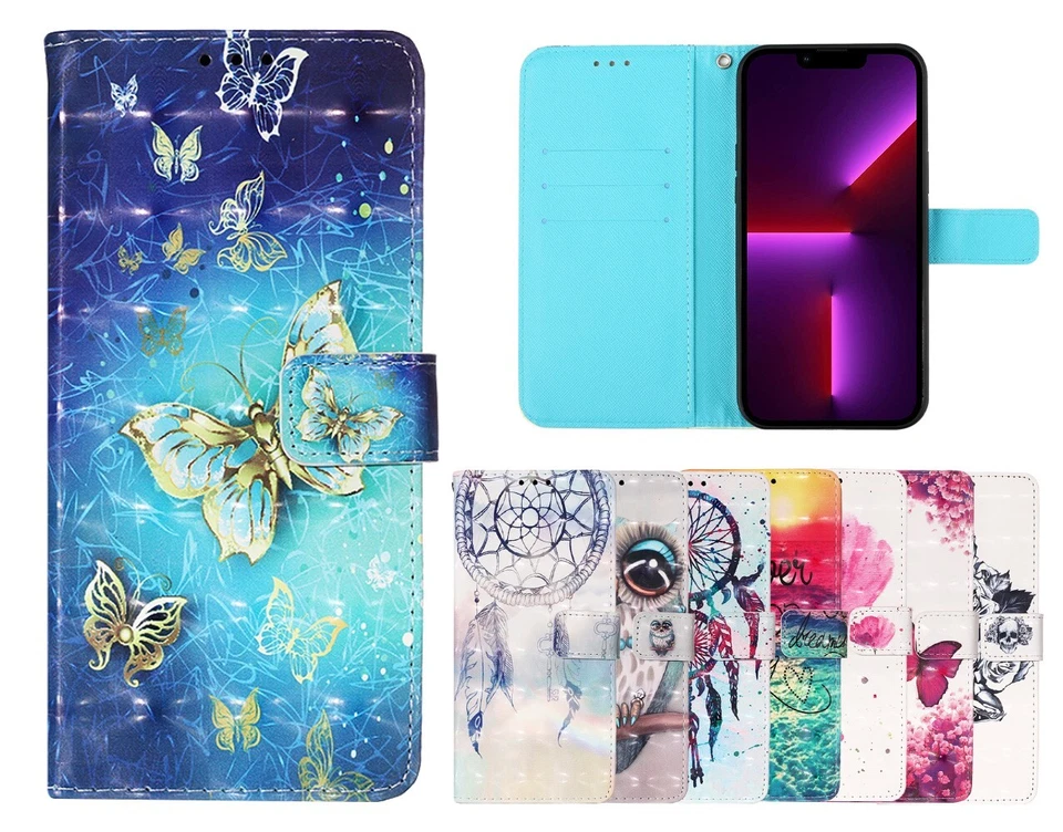 Patterned Case For Samsung Galaxy A06 A05s A04s A03s A02s Flip Wallet Case Cover - Image 3 of 4