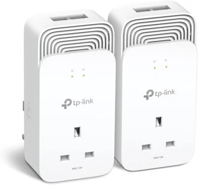 TP-Link PG2400P KITG.hn2400 Passthrough Powerline Kit 2+2 Gigabit Ports UK