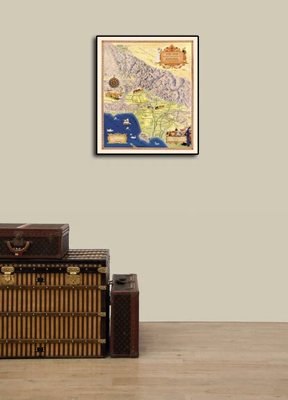 The Old Spanish and Mexican Ranchos Map of Los Angeles County - 20x24 - Image 3 of 3