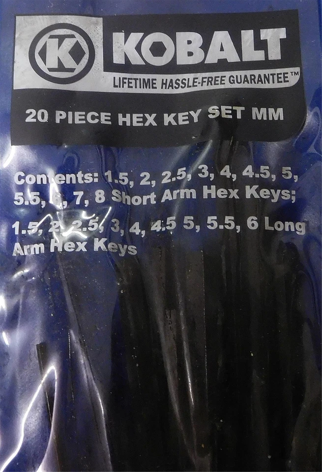 Kobalt  22473 20pc. Hex Key Set Metric USA - Image 2 of 2