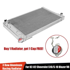 Racing Radiator 3 Row Aluminum For 82-02 Chevrolet S10 Blazer V8 84-90 Corvette