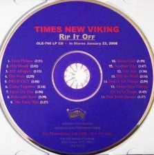 TIMES NEW VIKING  -  RIP IT OFF  -  CD, 2008