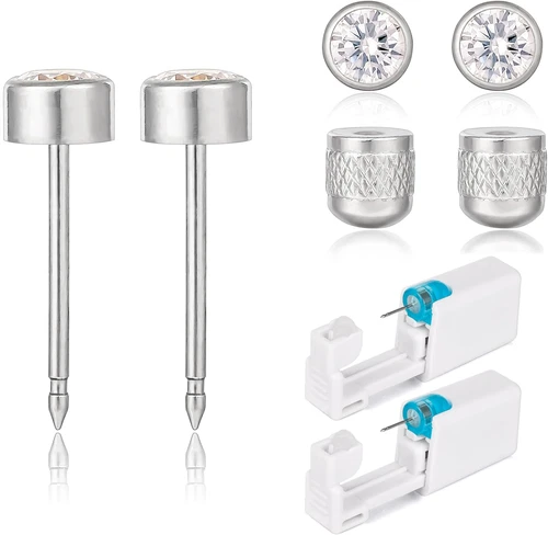 Ear Piercing Kit Titanium G23, Disposable Ear Piercing Gun Kit with F136 Medical image 4
