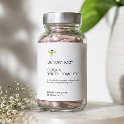 Gundry MD BioSkin Youth Complex Dietary Supplement Skin Health Capsules 60