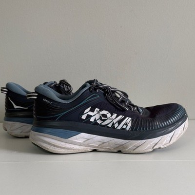 Hoka One One Bondi 7 Men s 8 / Women s 9.5 Running Shoes Blue Gray