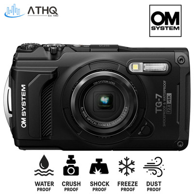 OM SYSTEM Tough TG-7 Digital Camera 12MP 4K Shock & Waterproof Wi-Fi GPS NEW