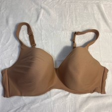 Ambrielle Super Soft Full Coverage T-shirt Bra Plus Size 44 D Beige Light Pad