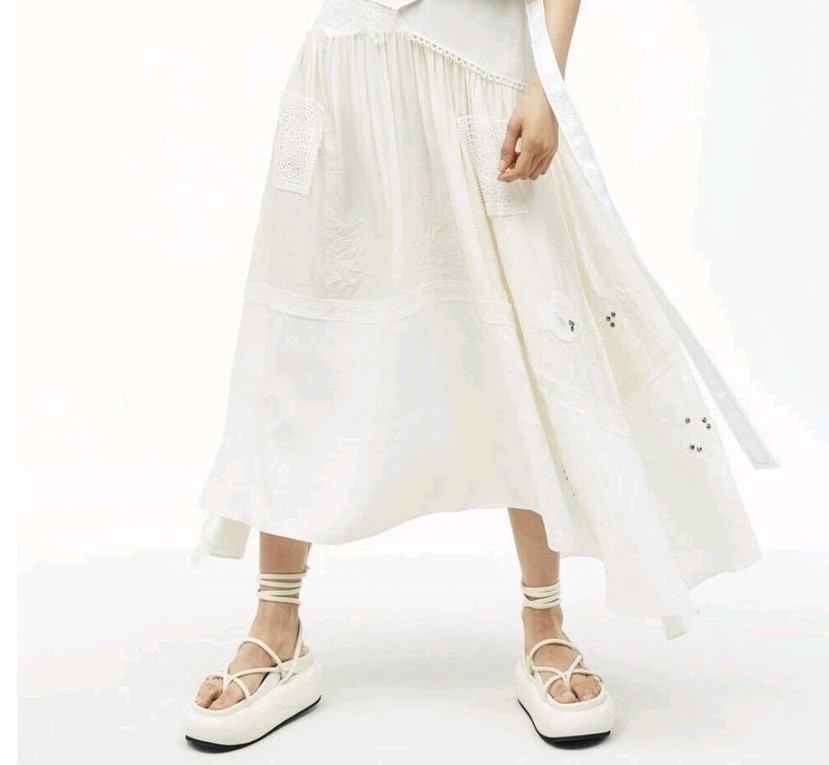 Zara Atelier White Lace Up Platform Sandals 36 image 3