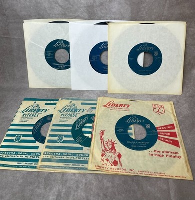 Eddie Cochran 45 RPM Record Lot Liberty Records C Mon Everybody