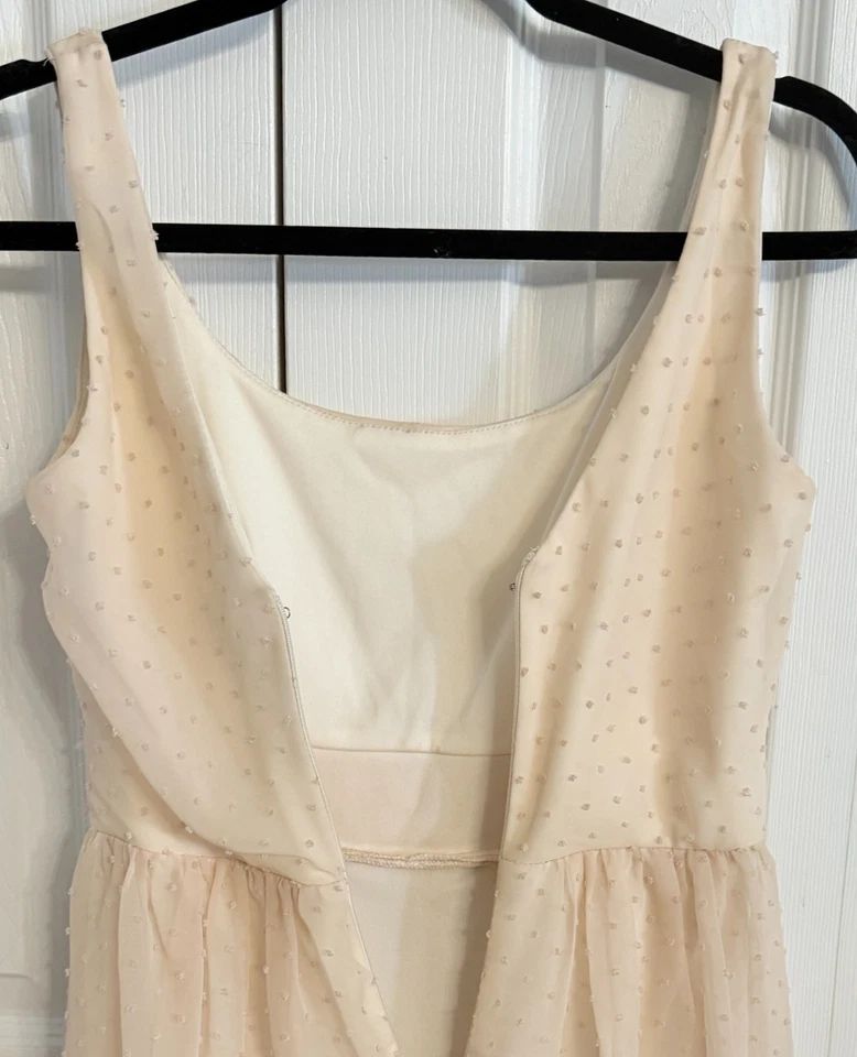 Elegante Vestido de Encaje Crema Niña Salto Talla 5/6 ENVÍO GRATUITO  Foto 3 de 4