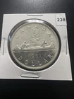 1951 Canadian Silver Dollar $1 Coin Good Condition