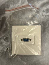 VGA Wall Plate Socket Female 15 Pin PC Monitor Connector Faceplate White