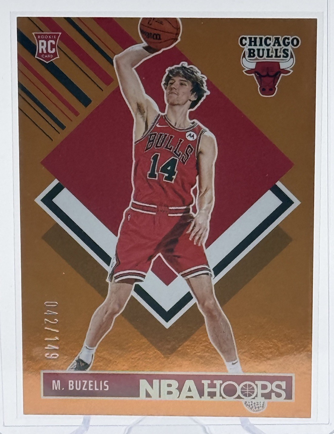 2024-25 Panini NBA Hoops Basketball Matas Buzelis #295 Orange Rookie RC /149