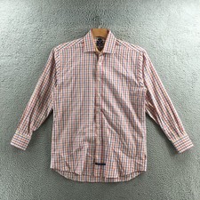 English Laundry Dress Mens 16 32/33 Multicolor Plaid Cotton Button Down Shirt