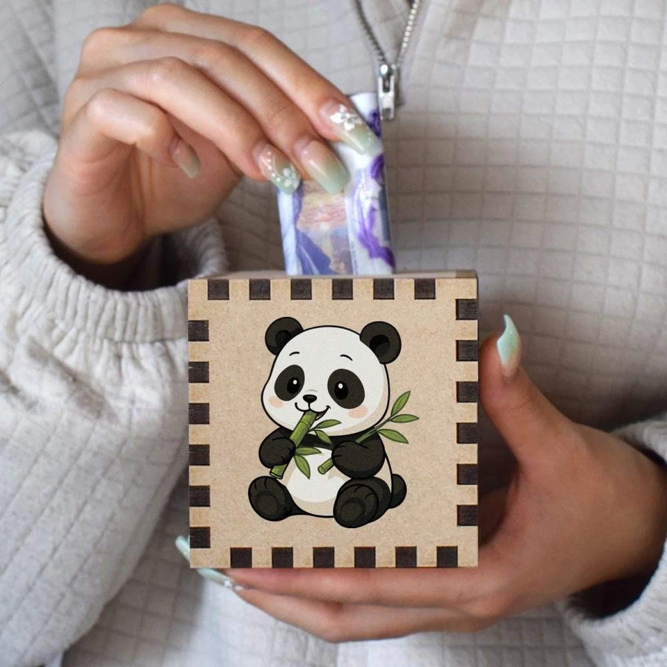 'Baby Panda Eating' Money Box / Piggy Bank (MB00116924) - Image 2 of 4
