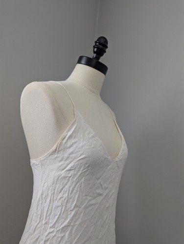 Aritzia Wilfred Free White Vivienne Dress Flowy, camisole mini dress size XS