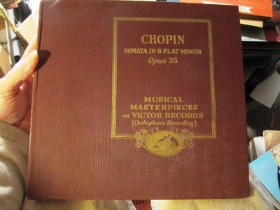 1930 RACHMANINOV plays CHOPIN Piano Funeral March SONATA Empty Album Victor M-95