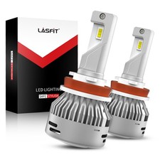 Lasfit H11 Led Headlight 6000k Low Beam Bulbs Conversion Kit Crystal White 2pcs