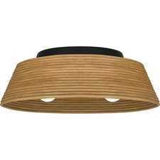 Matte Black Three Light Flush Mount from the Quoizel Flush Mount Collection