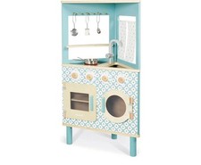 Janod - Cucina in Legno Trio - Compatta 3 Lati - Giocattolo Imitazione Cucina...