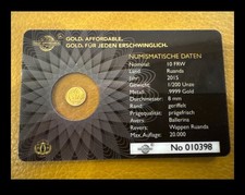 Moneta Ruanda 10 Frw 2015 - Ballerina 1/200 Oz (.999)