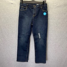 Carters Kid Boys Straight Fit Dark Wash Jeans Adjustable Waist Size 12