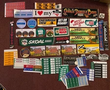 Vintage Lot of Chewing Tobacco Stickers Skoal Red Man Levi Garrett Mail Pouch