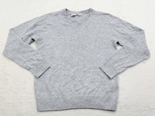 Gap Kids Crew Neck Sweater Heathered Gray Waffle Knit Size Large 10-11