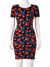 LULAROE JULIA FLORAL BODYCON STRETCH DRESS XS EUC!