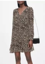 Banana Republic Dress Leopard Print Women Sz 10 Party Career Cocktail Wedding