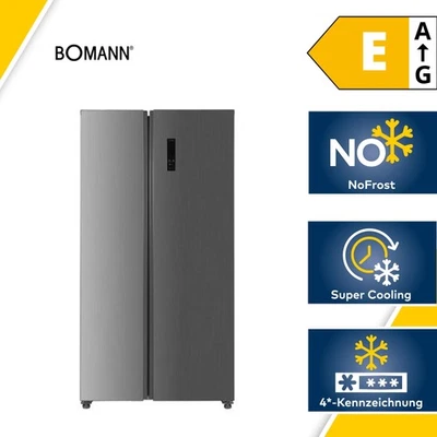 Bomann SBS 7344 Stand Side-by-Side Kombination, 90 cm breit, 442 L, Total NoFros