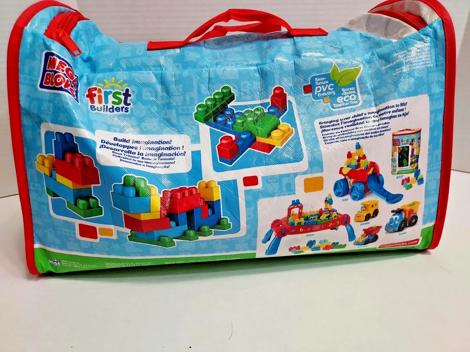 Mega Bloks Blocks First Builders 174 Piezas Bolsa de Construcción de Lujo + Personas Extra Foto 2 de 4