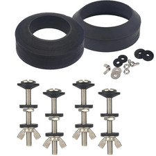 Universal Toilet Tank to Bowl Gasket Tank to Bowl Bolts, 2 Kind Gasket and 4 P