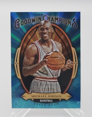 2014 Upper Deck Goodwin Champions Michael Jordan Blue SP #GB-4 /499 Chicago Bull
