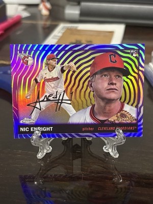 2025 Topps Chrome Platinum Baseball Nic Enright (RC) #289 Purple Vibrations /250