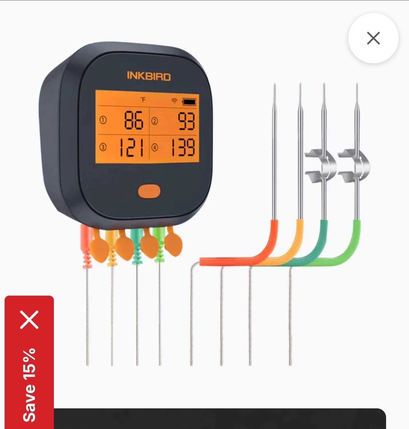 Inkbird IBBQ-4T BBQ Temperature Controller Meat Thermometer