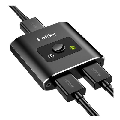 HDMI Switch HDMI Splitter, Aluminium Bidirektional HDMI Switch 2 in 1 Out oder 1