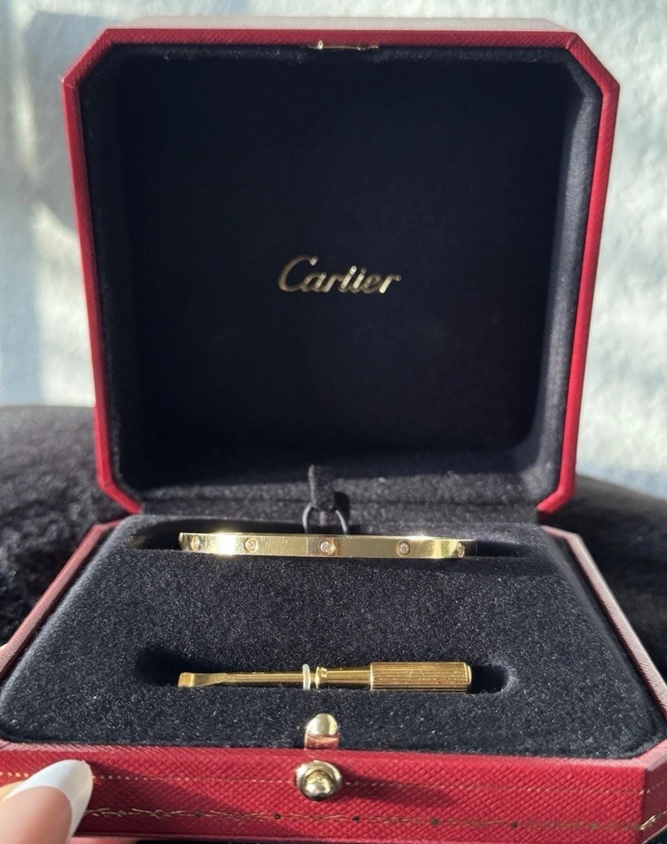 Small love bracelet cartier 10 Diamonds | eBay