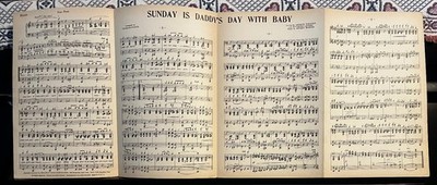 Sunday is Daddy's Day with Baby Sheet Music P/V Broadway 1934 Breuer