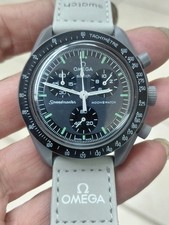 Omega X Swatch Speedmaster Swiss Made Mission To Meecury Moonwatch 42mm Watch.