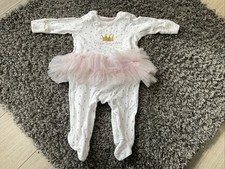 Next Girls Princess Baby grow 0-3 Months