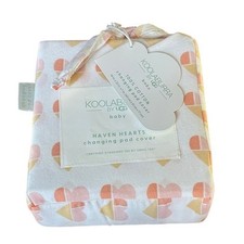 Koolaburra Baby Girl Haven Hearts Changing Pad Cover Cotton GIFT NEW
