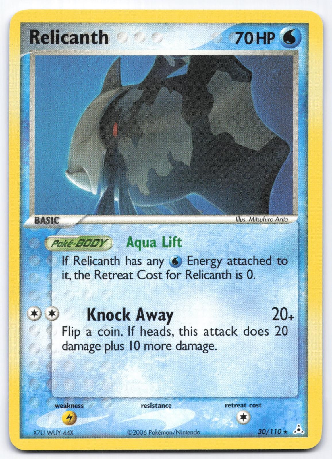 Relicanth 30/110 Holon Phantoms Non-Holo Pokemon PC530 X7U-WUY-44X