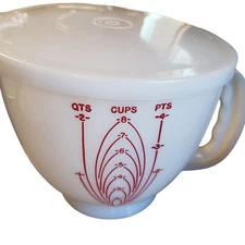 Vtg Tupperware Mix N Store 8 Cup 2 Qt Measuring Bowl w/Lid & Pour Spout Stor EUC