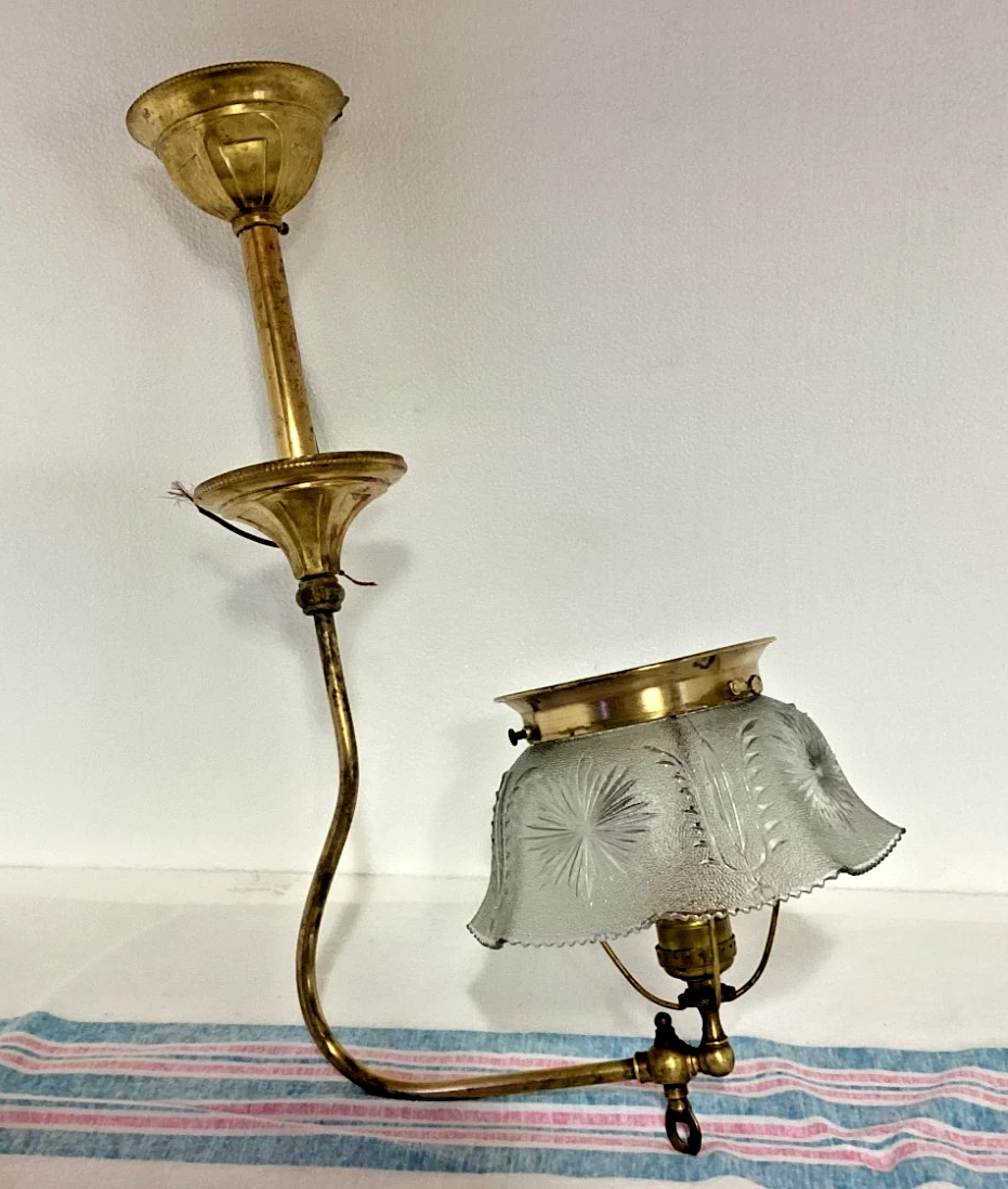 Gas Light Fixture In Antique Chandeliers, Fixtures & Sconces for