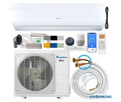 KLIMAIRE DIY 36000 BTU Ductless Mini-Split Heat Pump AC 230V SEER 19 HYPER HEAT