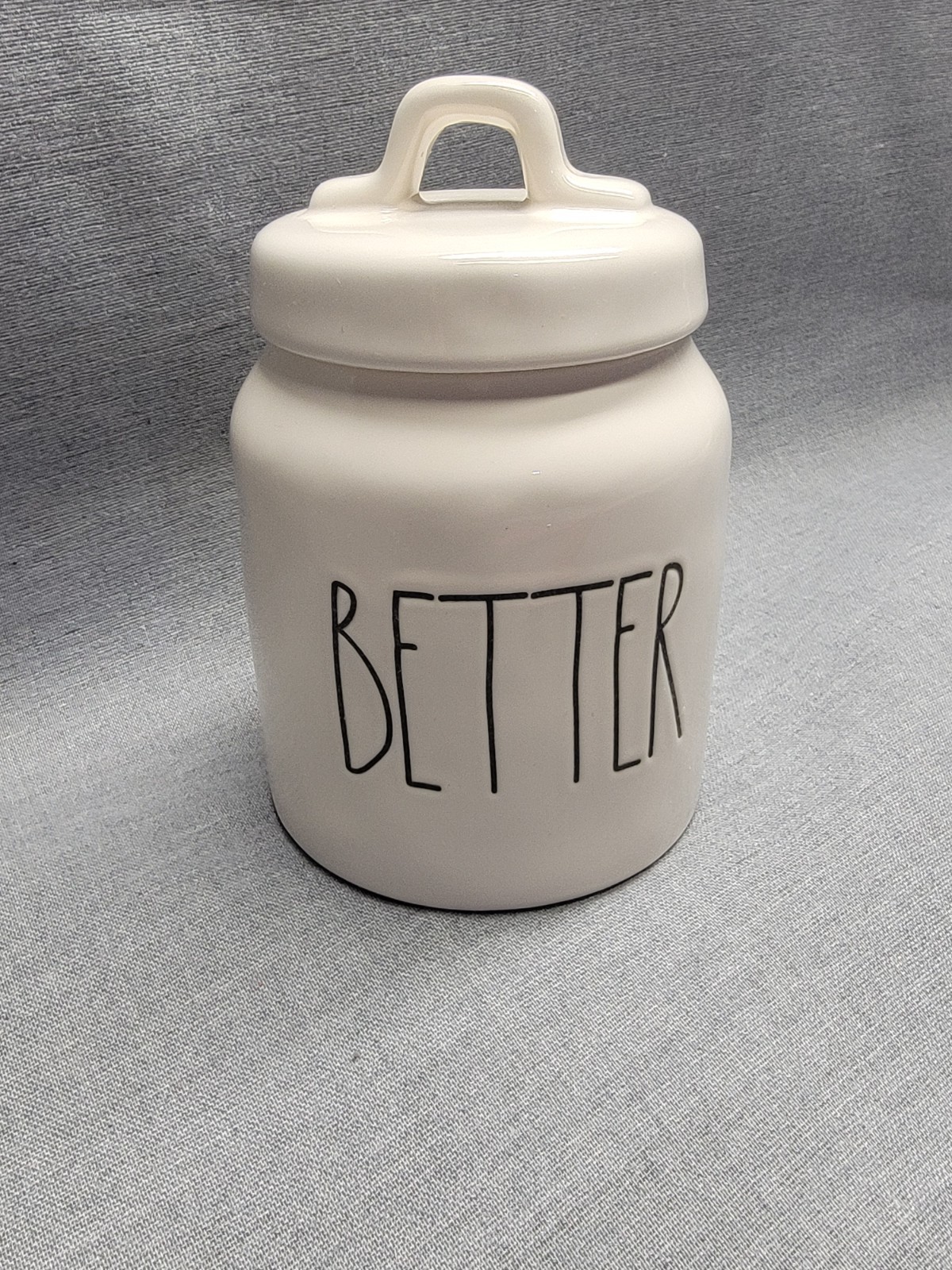 Rae Dunn BETTER Canister Small Matte White Farmhouse Kitchen Storage Jar