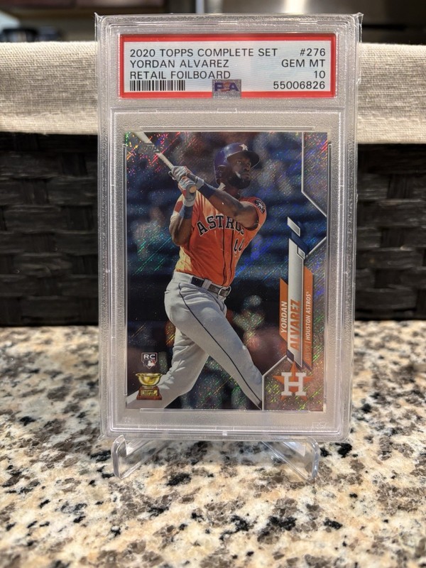 2020 Topps Factory Foilboard #276 Yordan Alvarez RC ROOKIE /264 PSA 10
